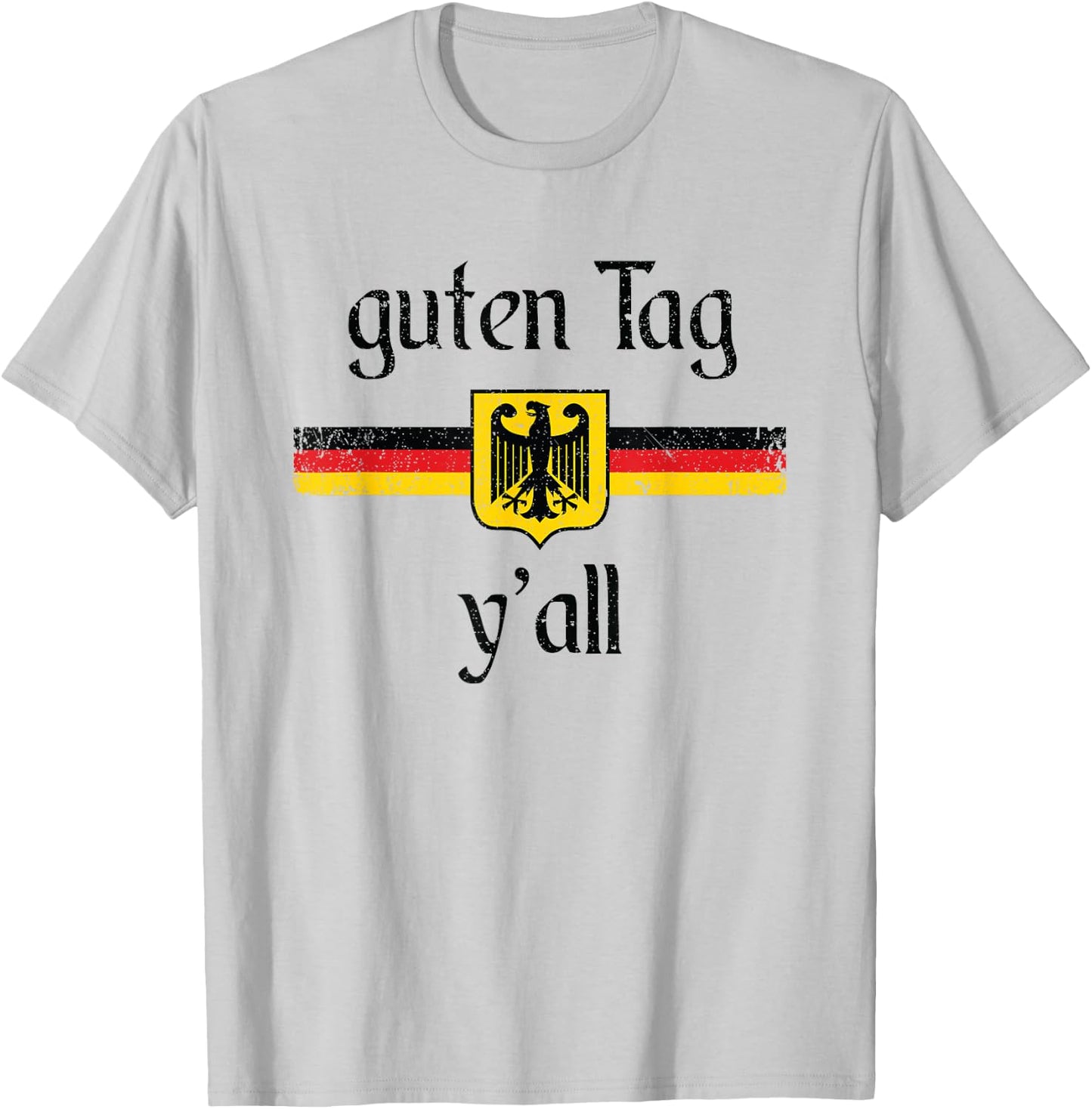 Oktoberfest German Flag Eagle Festival Hello Y'all T-Shirt - T-Shirt | Ash
