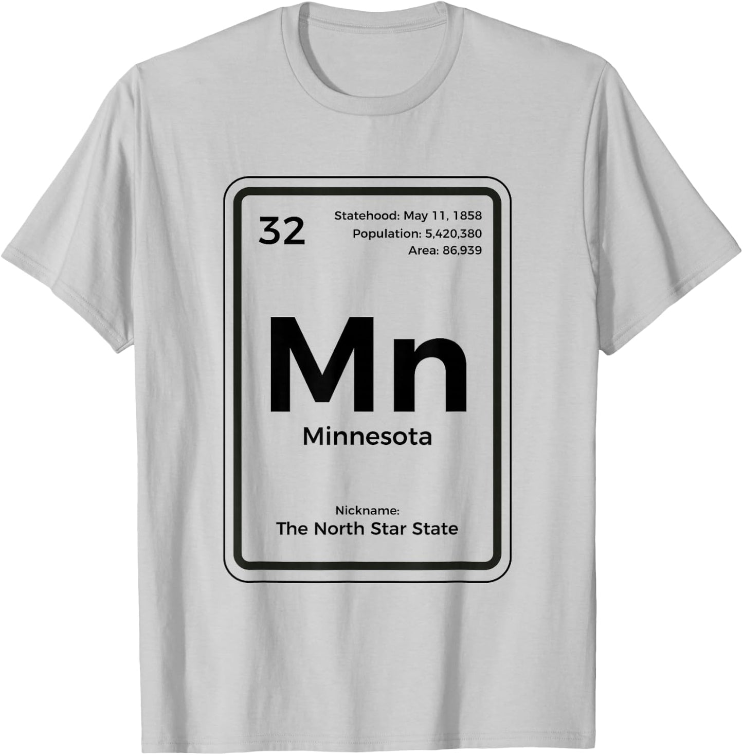 Minnesota Shirt Periodic Table North Star State T-Shirt - T-Shirt | Ash