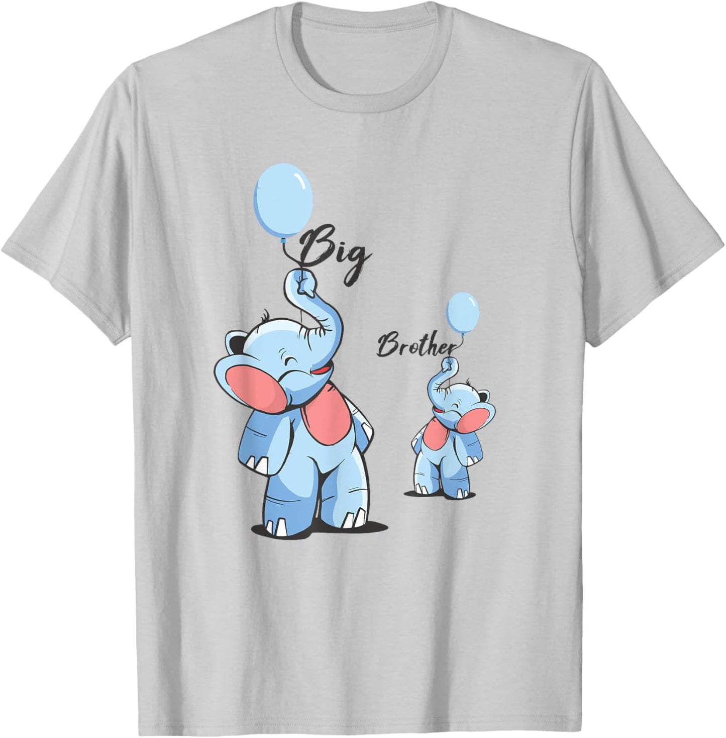 Big Brother Elephant Siblings Pregnant Pregnancy Boy Baby T-Shirt - T-Shirt | Ash