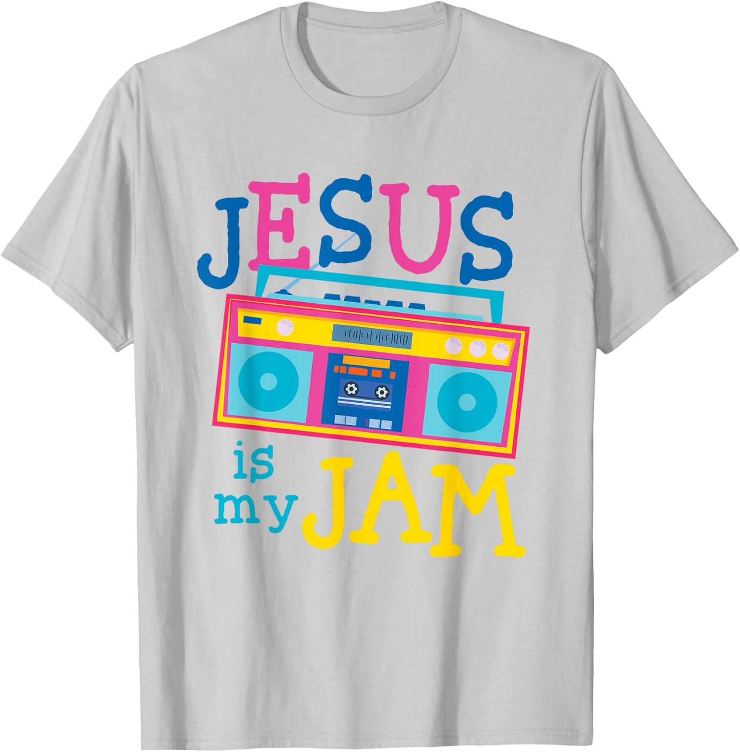 Jesus is My Jam Inspiration Christian Religious Bible Verse T-Shirt - T-Shirt | Ash