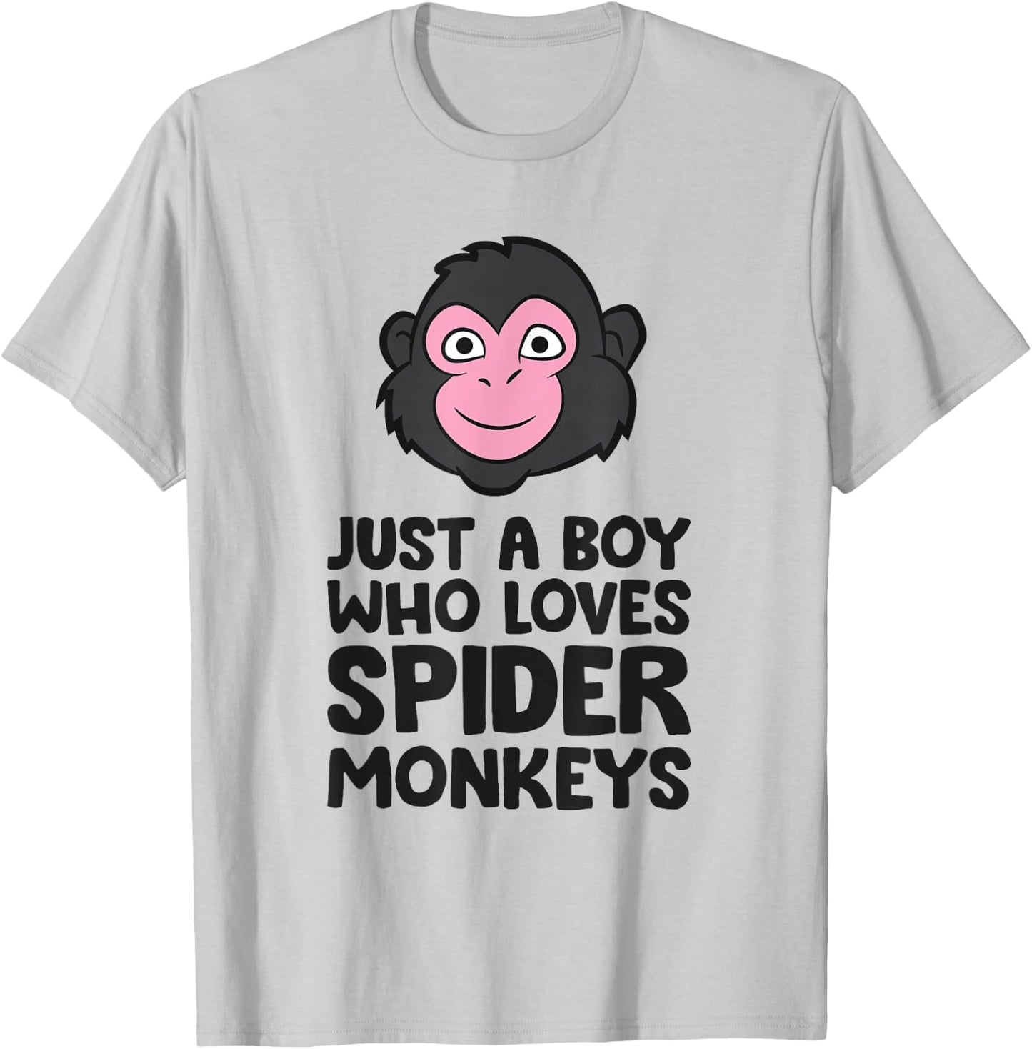 Just a Boy Who Loves Spider Monkeys T-Shirt - T-Shirt | Ash