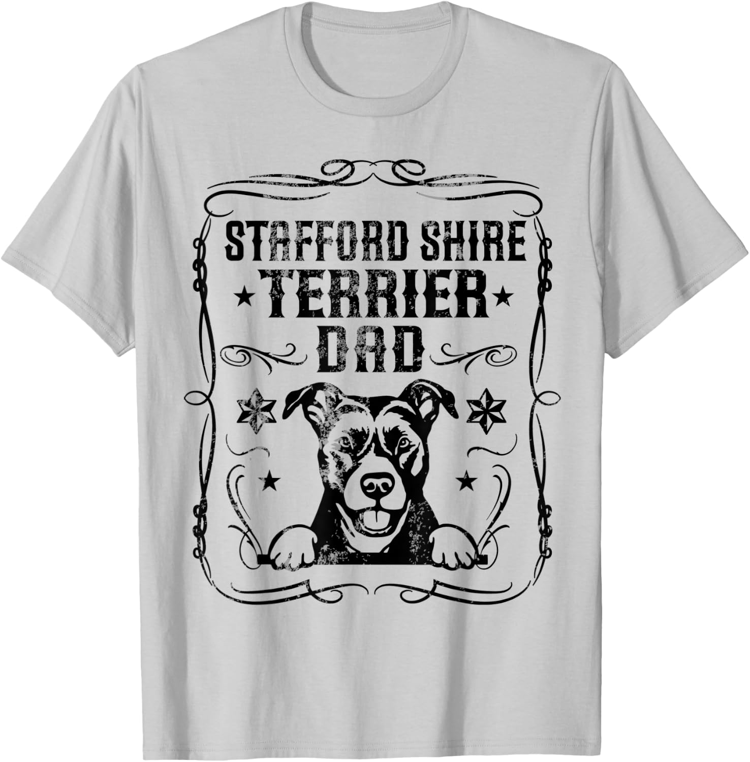 Stafford Shire Terrier Dad Best Dog Lover Father Day Themed Women T-Shirt - T-Shirt | Ash