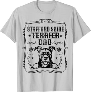 Stafford Shire Terrier Dad Best Dog Lover Father Day Themed Women T-Shirt - T-Shirt | Ash