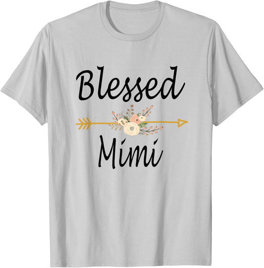 Blessed Mimi Shirt Mothers Day Gifts Cute T-Shirt - T-Shirt | Ash