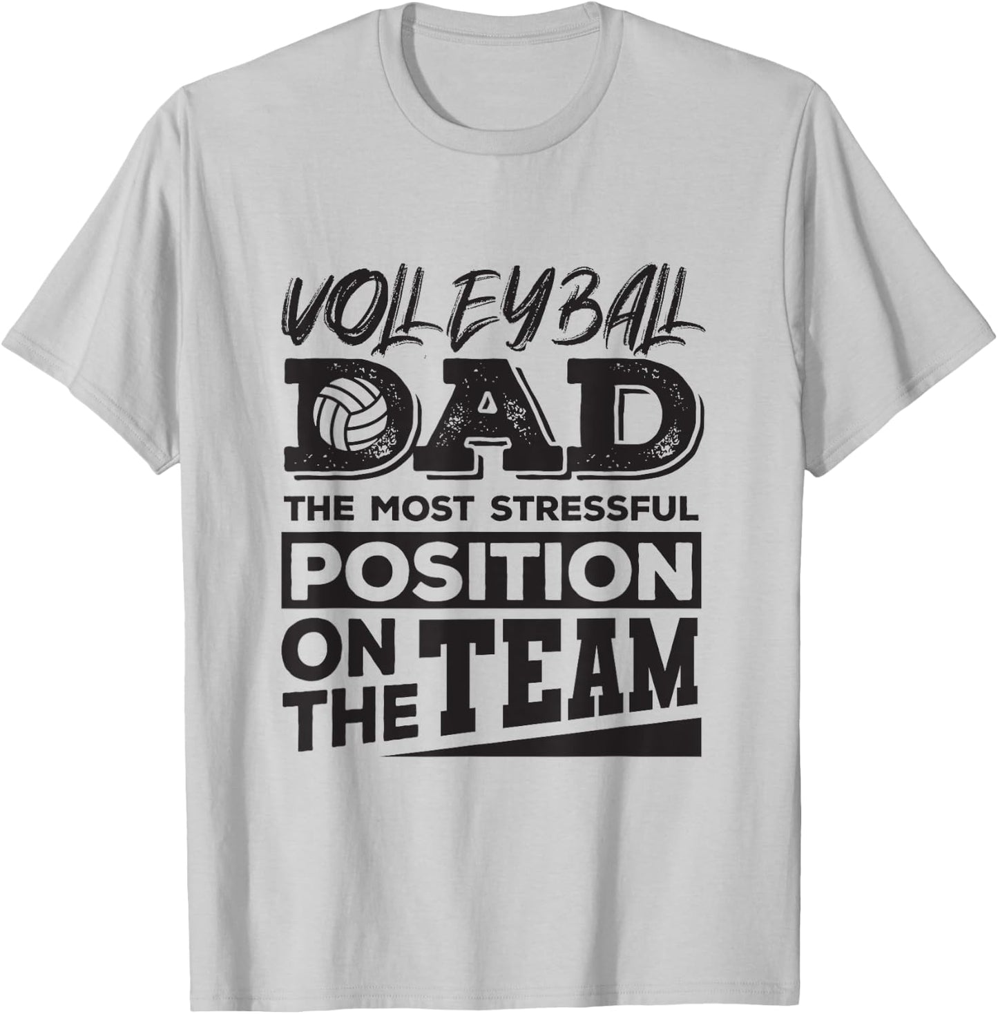 Volleyball Dad Shirt Men Volleyball Lover T-Shirt - T-Shirt | Ash