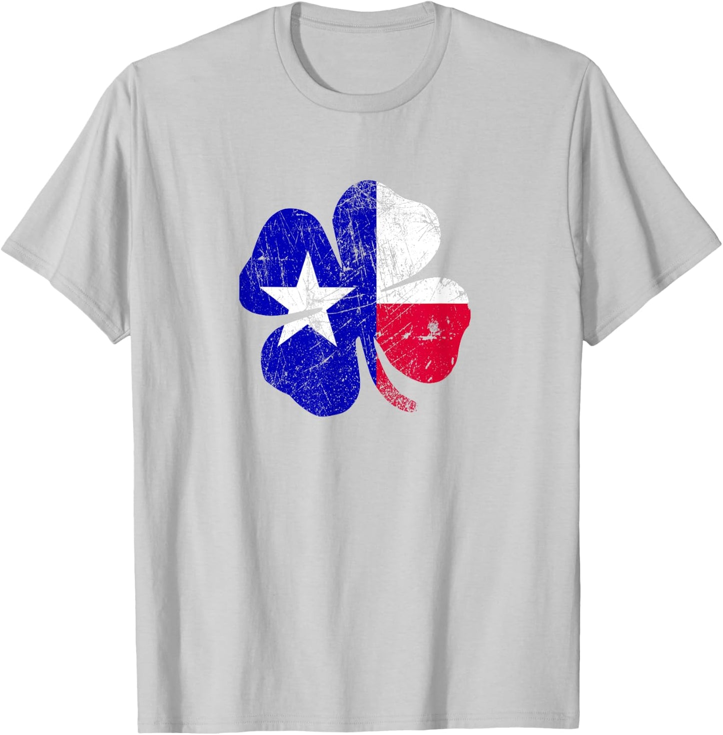 St. Patricks Day Texas Shamrock T-Shirt - T-Shirt | Ash