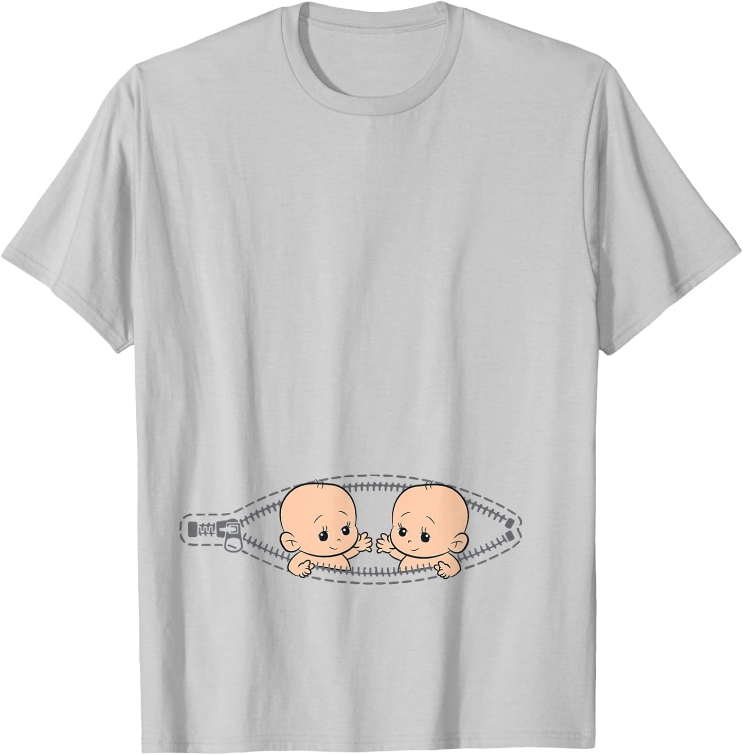 Pregnant Mother of Twins Pregnancy T-Shirt - T-Shirt | Ash