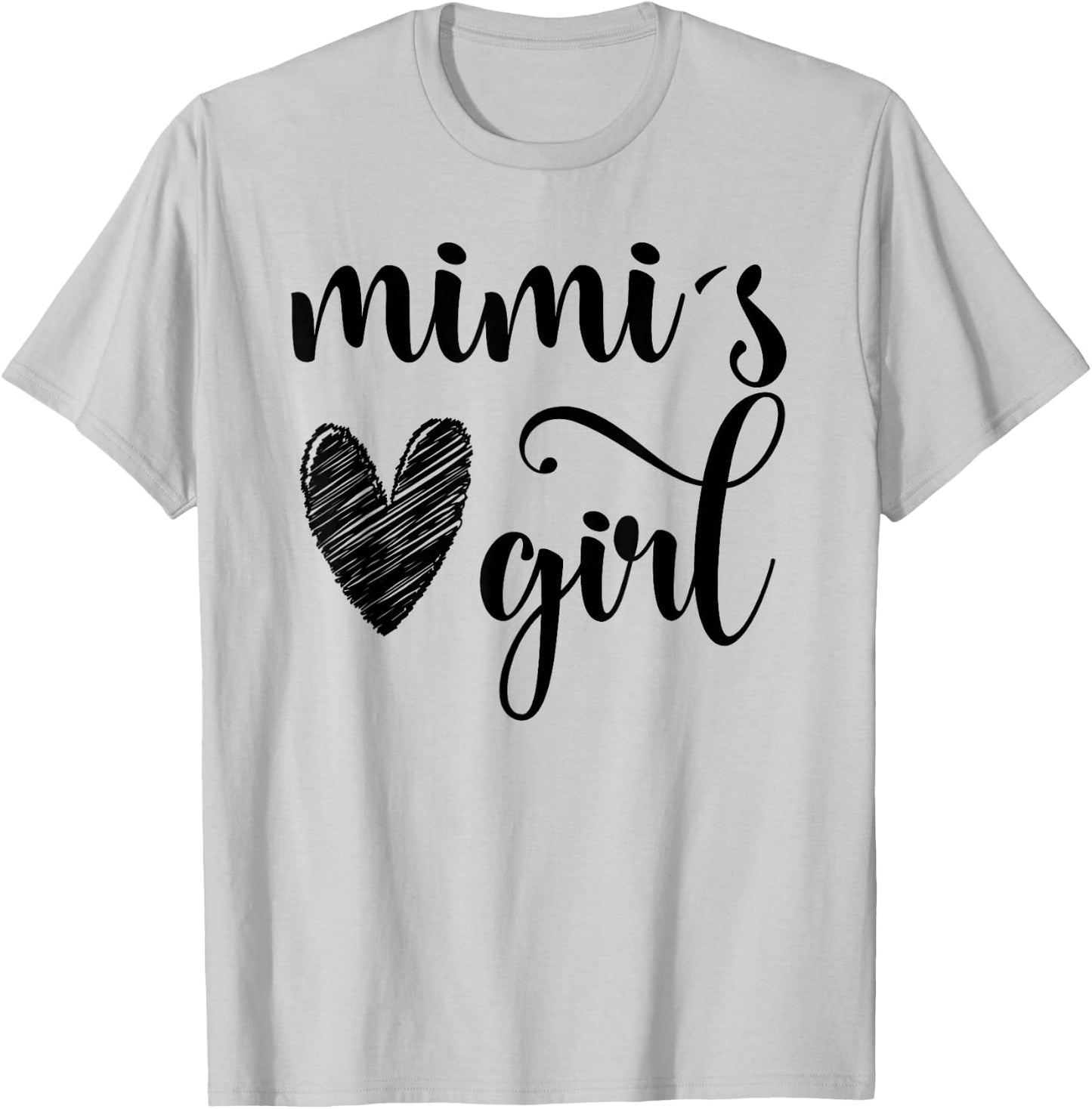 Funny Matching Mimi Girl for Grandma Whit Girl Mother's Day T-Shirt - T-Shirt | Ash