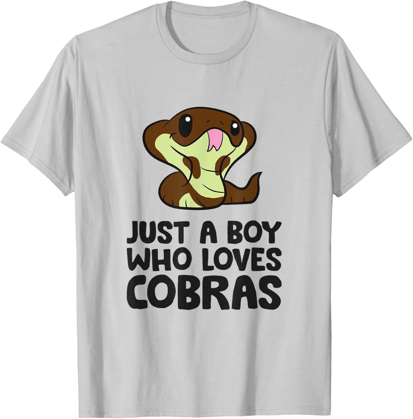 King Cobra Snake Just a Boy Who Loves Cobras T-Shirt - T-Shirt | Ash