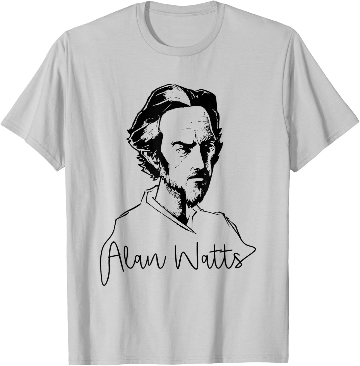 Zen Buddhist Philosopher Alan Watts T-Shirt - T-Shirt | Ash