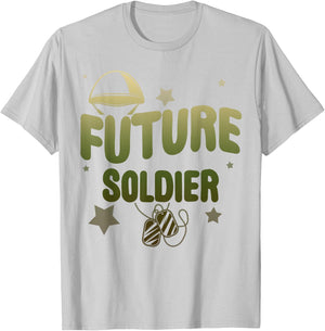 Future Soldier Family Cool Military Kids Army Boy Birthday T-Shirt - T-Shirt | Ash