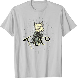 Toto Wizard of Oz, Cute Smart Famous Cairn Terrier Dog Art T-Shirt - T-Shirt | Ash