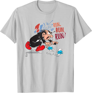 The Smurfs Gargamel Run, Run, Run! T-Shirt - T-Shirt | Ash