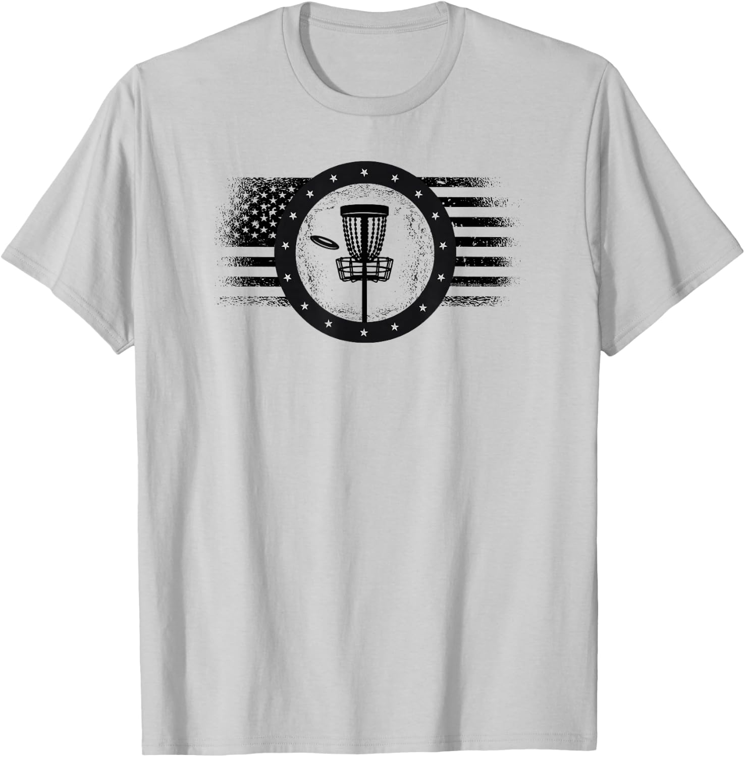 Cool Disc Golf Sport USA Grunge Flag - Disc Golf T-Shirt - T-Shirt | Ash