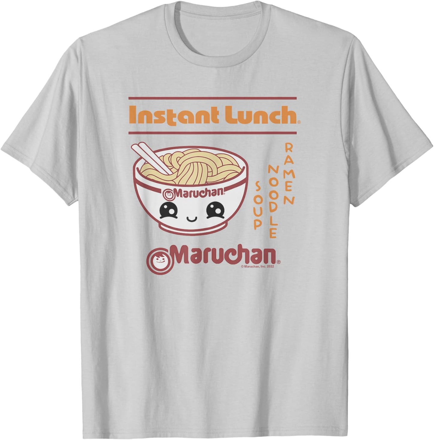 Maruchan Happy Bowl Of Noodles Instant Lunch Poster T-Shirt - T-Shirt | Ash