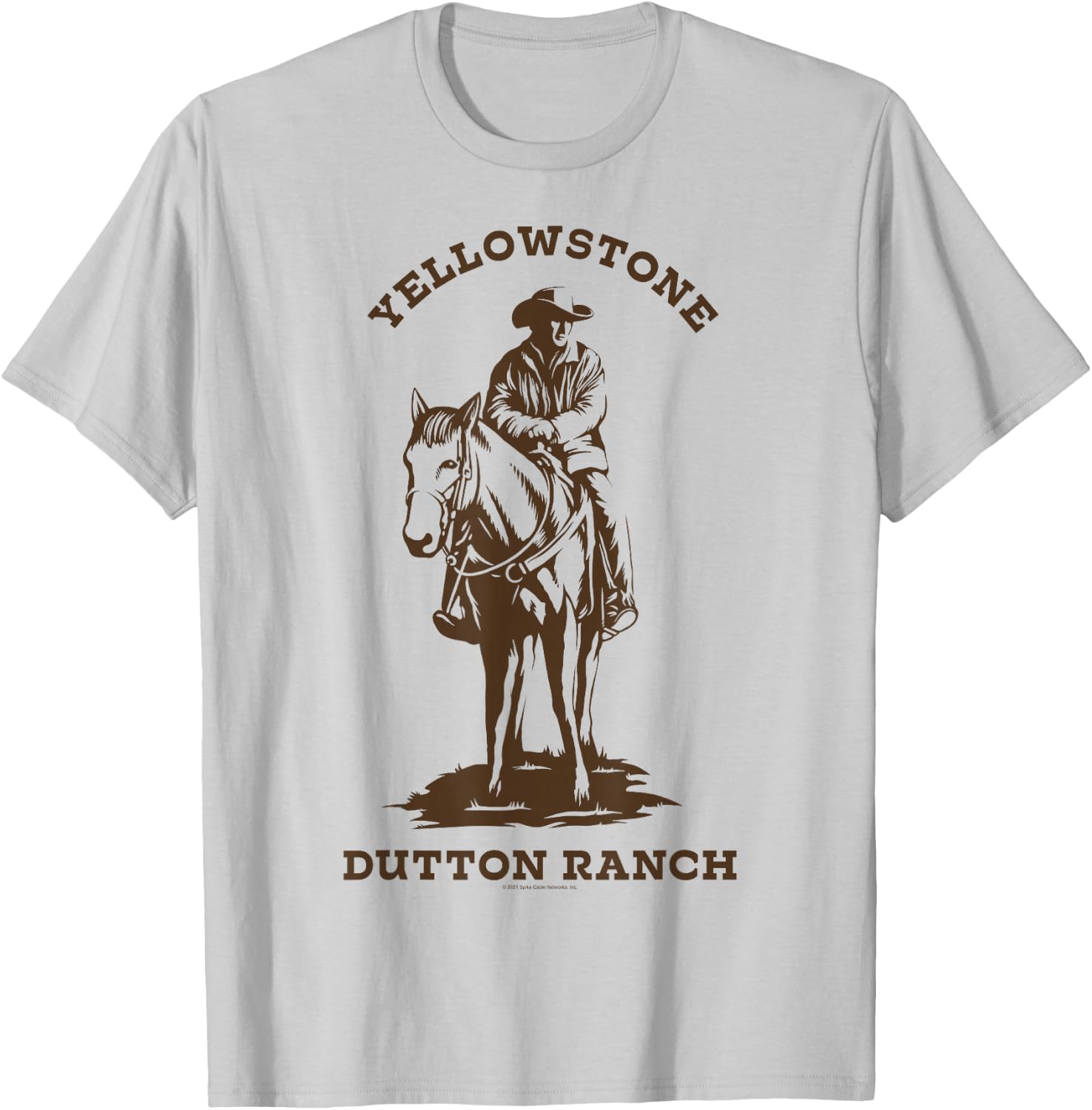 Yellowstone Dutton Ranch Cowboy Western Logo T-Shirt - T-Shirt | Ash