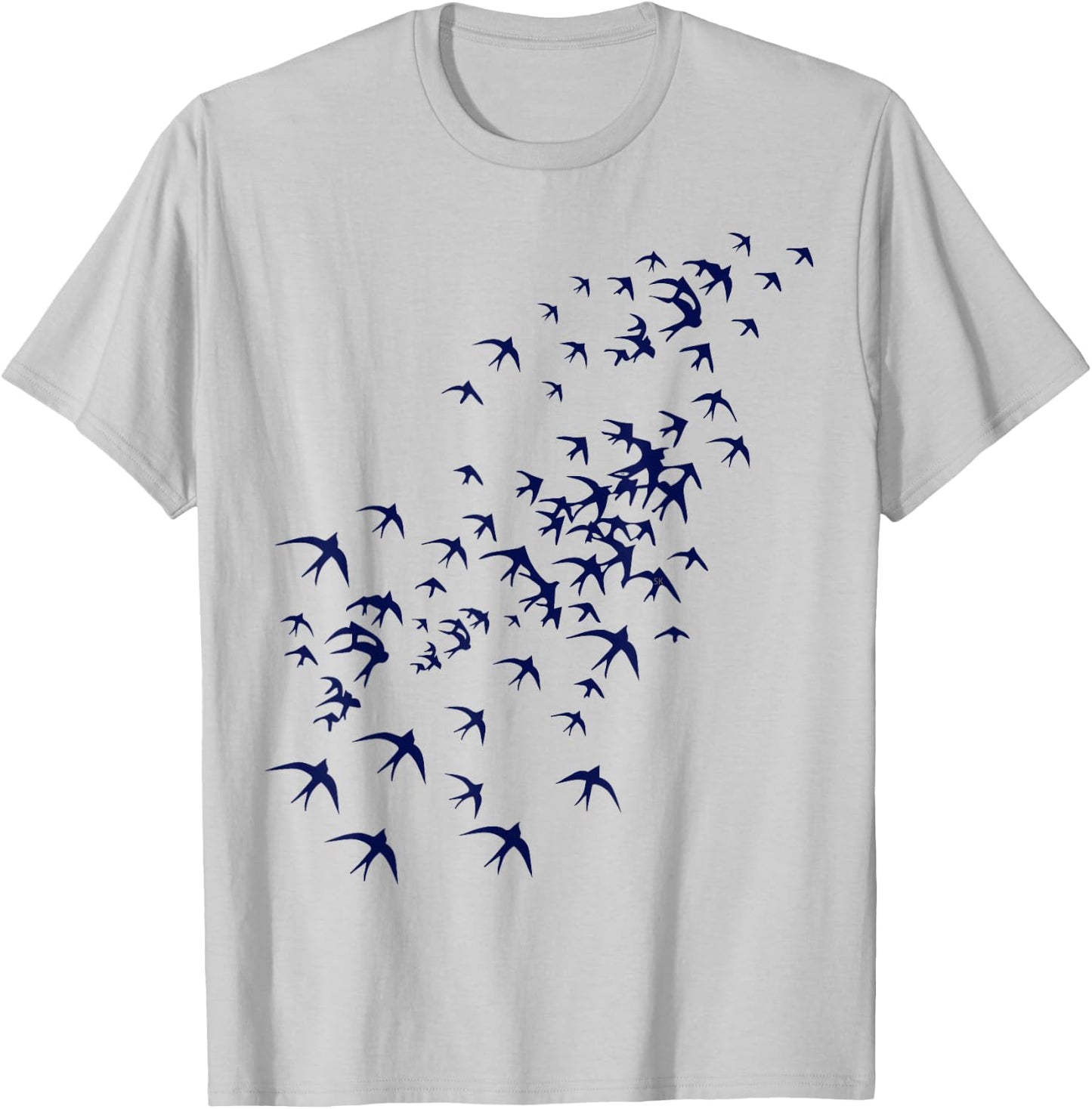 Swarm of Swallows Flying - Flock of Birds for Nature Lovers T-Shirt - T-Shirt | Ash