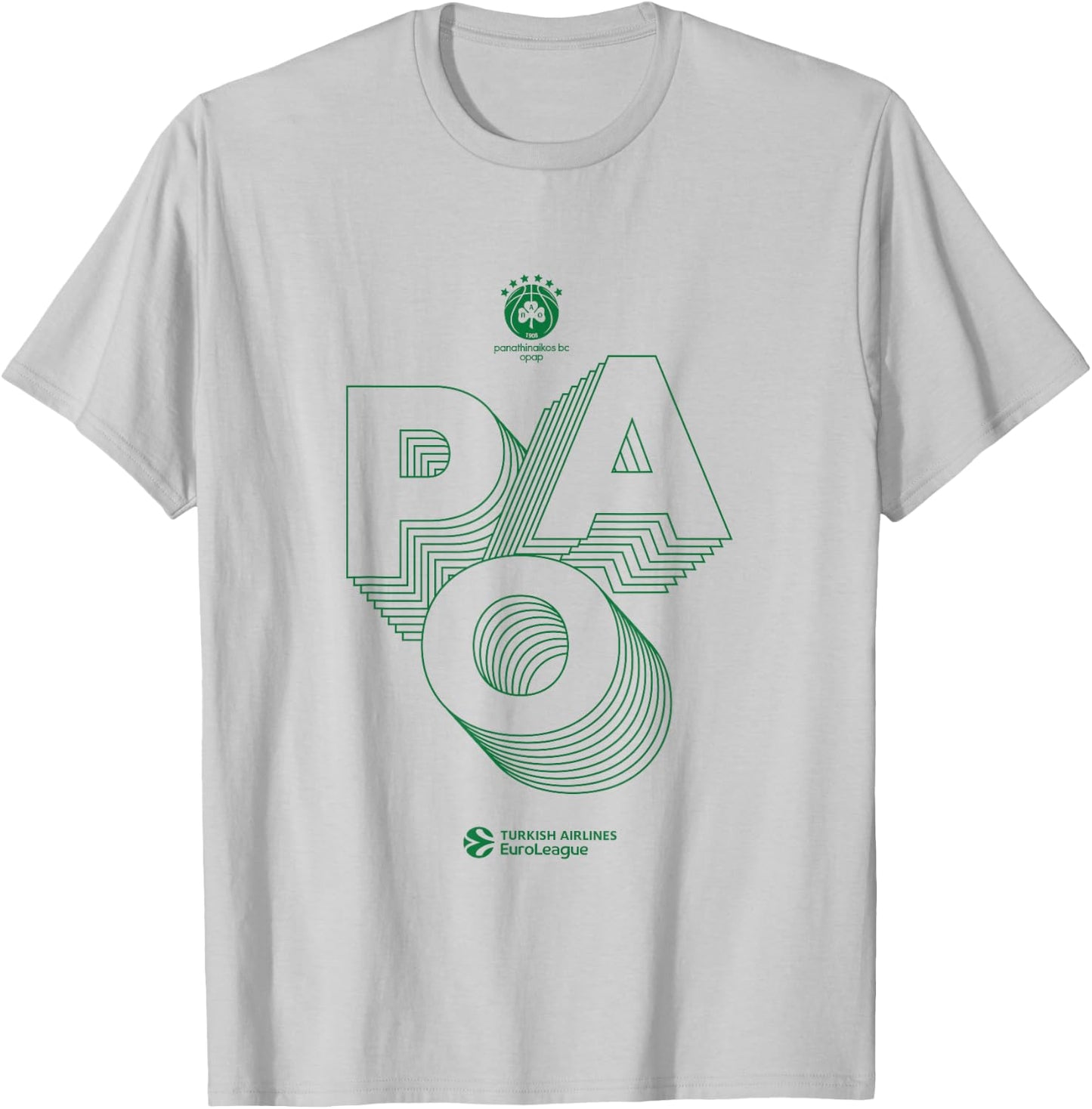 Panathinaikos Collection Green Logo T-Shirt - T-Shirt | Ash