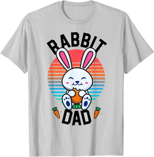 Rabbit Dad Bunny Shirt For Boys Men Rabbit Lover Gifts Pet T-Shirt - T-Shirt | Ash
