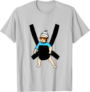 Carlos - Hangover Baby with Sunglasses in a Strap T-Shirt - T-Shirt | Ash
