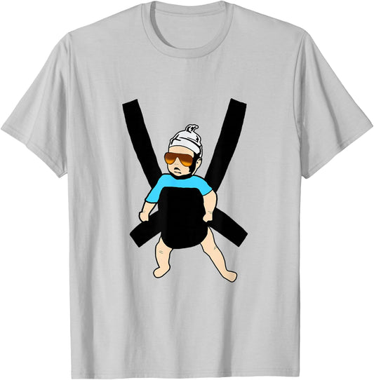 Carlos - Hangover Baby with Sunglasses in a Strap T-Shirt - T-Shirt | Ash