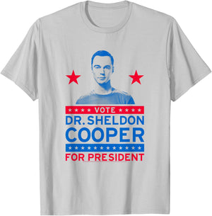 The Big Bang Theory Sheldon Cooper for President TV Show T-Shirt - T-Shirt | Ash