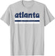Atlanta Georgia Three Stripe Vintage Weathered T-Shirt - T-Shirt | Ash
