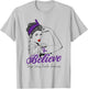 Binge Eating Disorder Warrior Unbreakable Purple Ribbon T-Shirt - T-Shirt | Ash