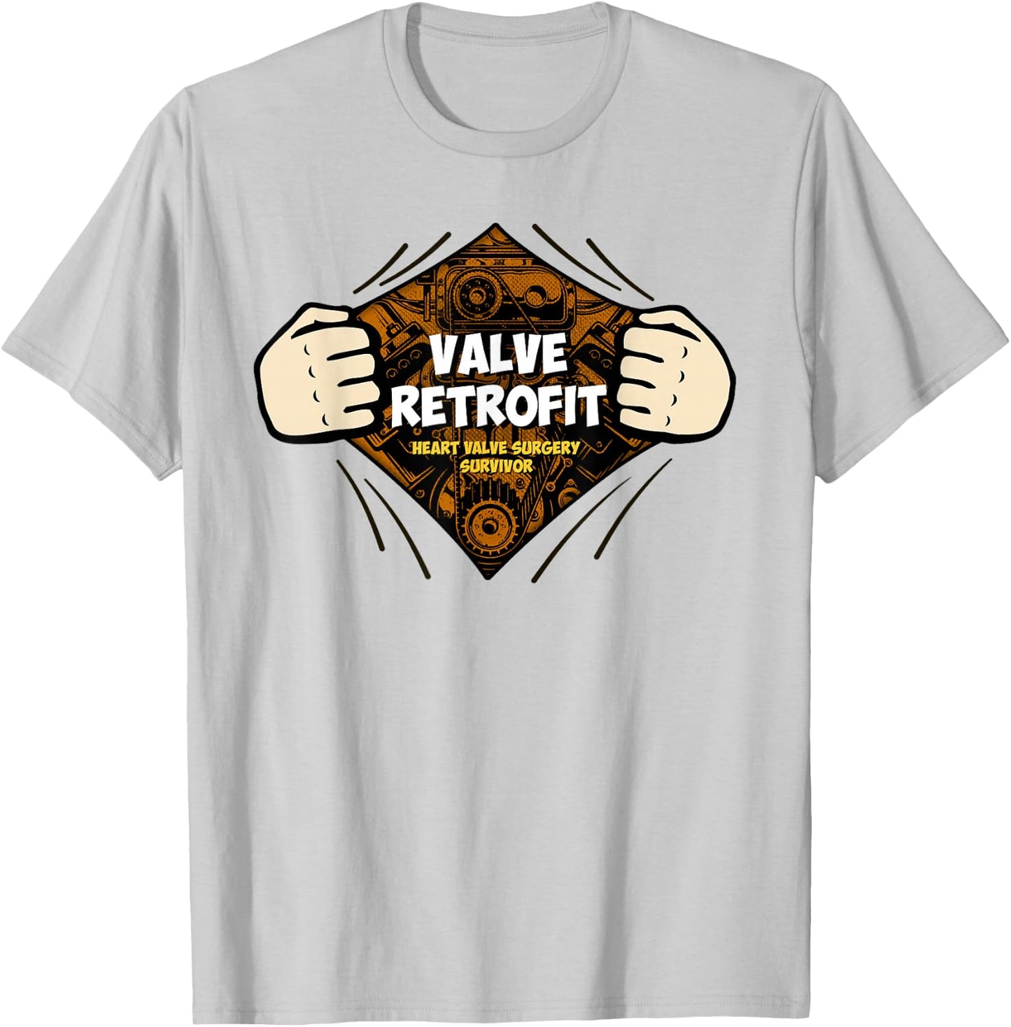 Heart Surgery Recovery Gift Valve Retrofit Survivors T-Shirt - T-Shirt | Ash