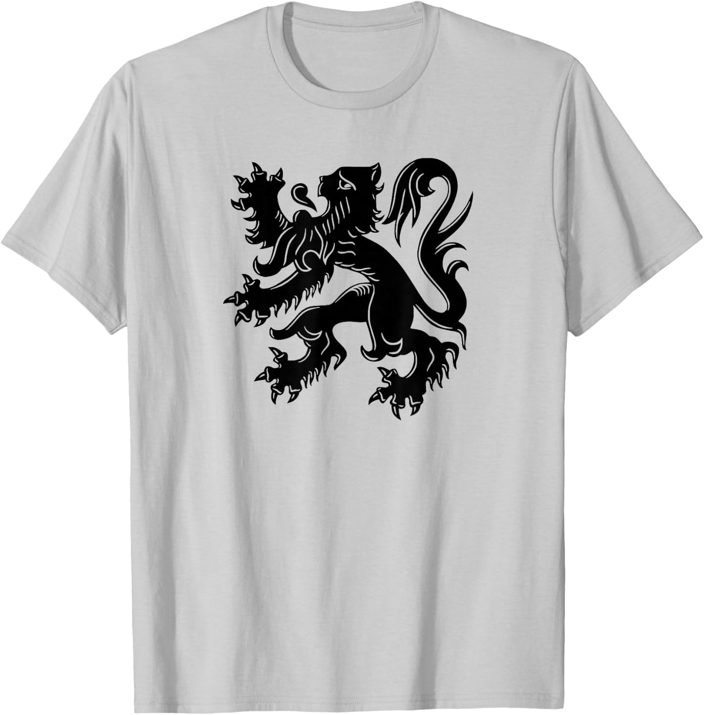 Flanders Belgium Flag Flemish Lion Brussels T-Shirt - T-Shirt | Ash