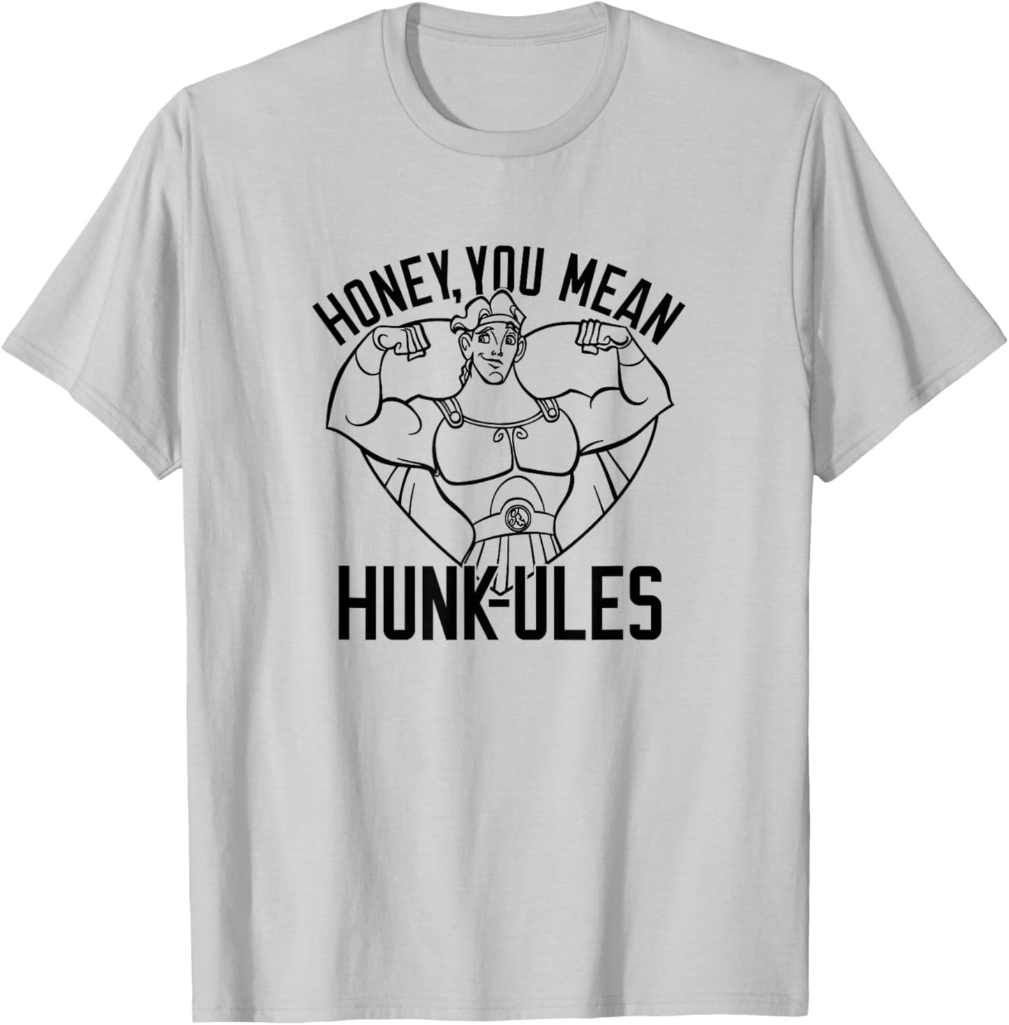 Disney Hercules Valentine's Day Honey You Mean Hunk-Ules T-Shirt - T-Shirt | Ash