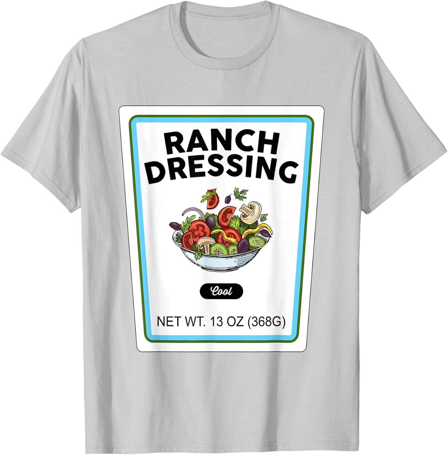 Halloween Matching Costume Ranch Dressing Bottle Label T-Shirt - T-Shirt | Ash