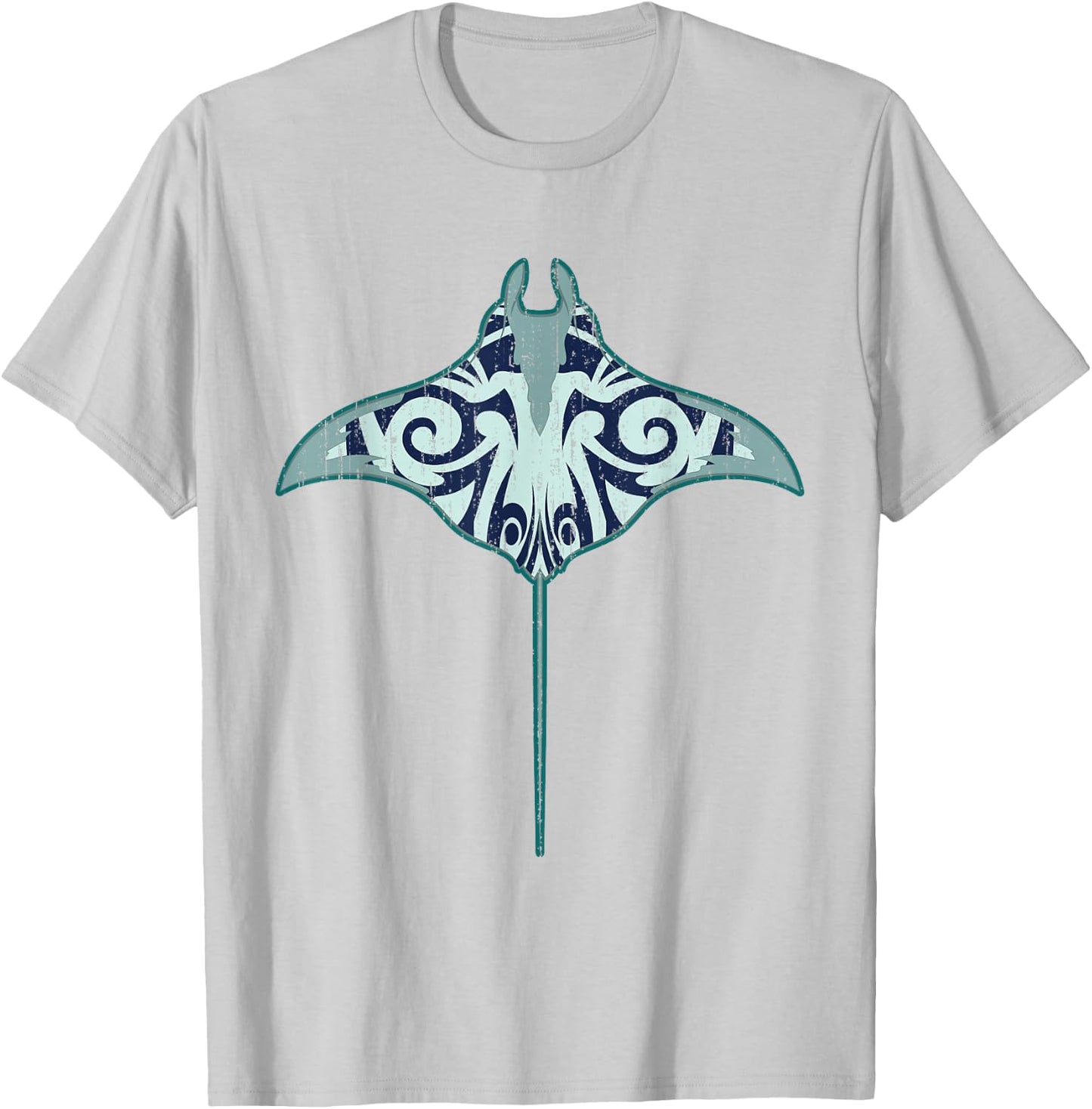 Stingray Ocean Animal Hawaii Tattoo Sea Animal Ray T-Shirt - T-Shirt | Ash
