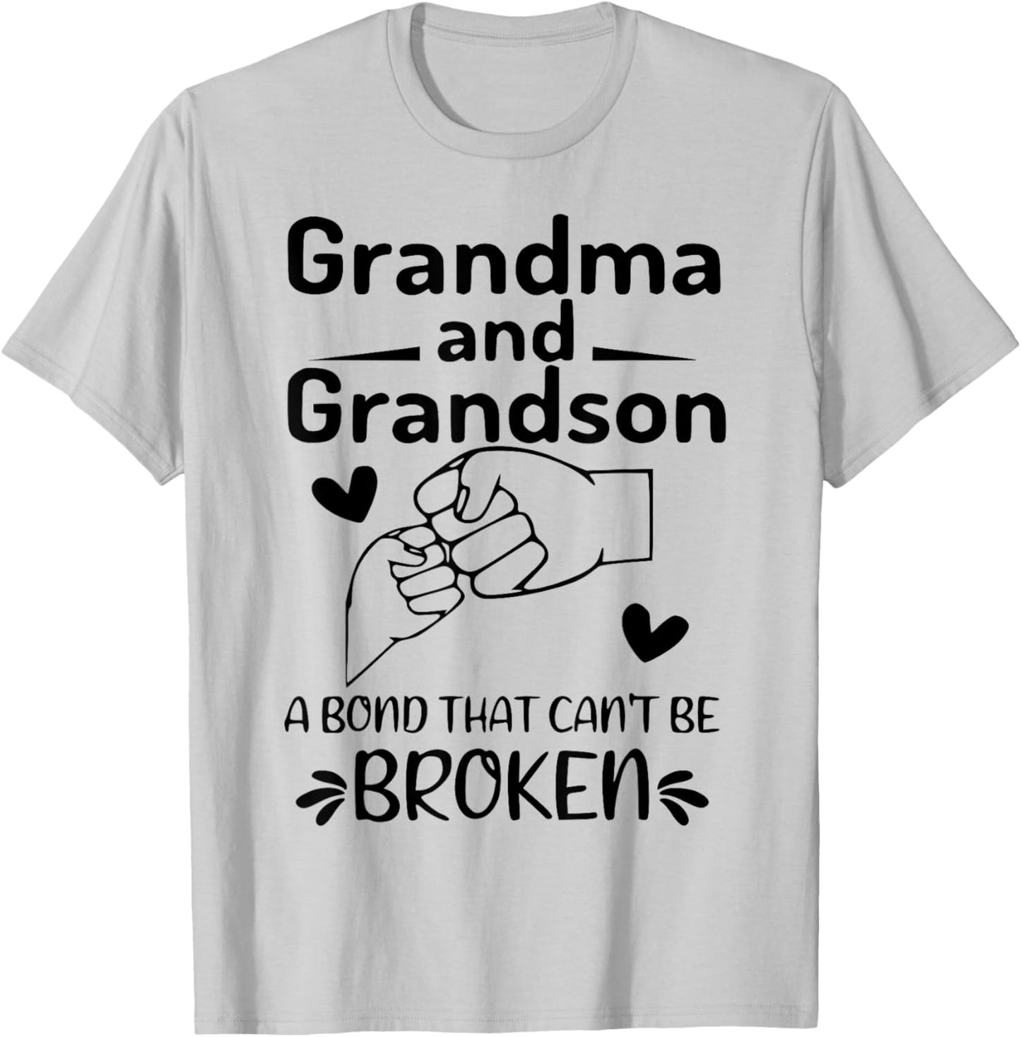 Grandma And Grandson A Bond That Can't Be Broken T-Shirt - T-Shirt | Ash