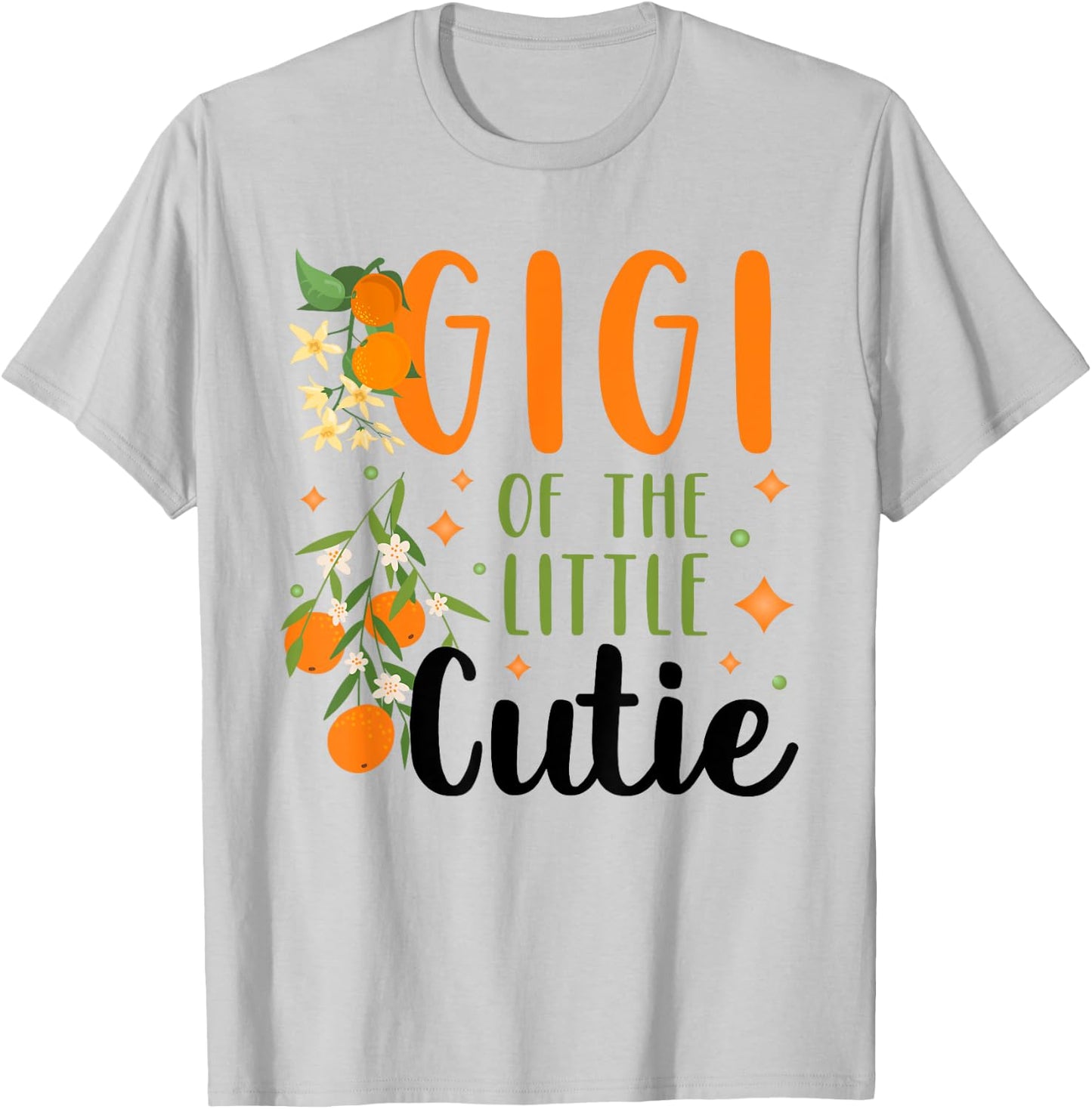 Gigi Little Cutie Baby Shower Orange 1st Birthday Party T-Shirt - T-Shirt | Ash