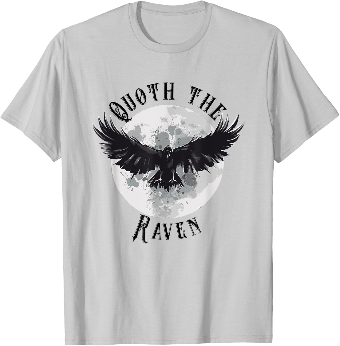Edgar Allan Poe Nevermore The Raven Quote Literary Book T-Shirt - T-Shirt | Ash