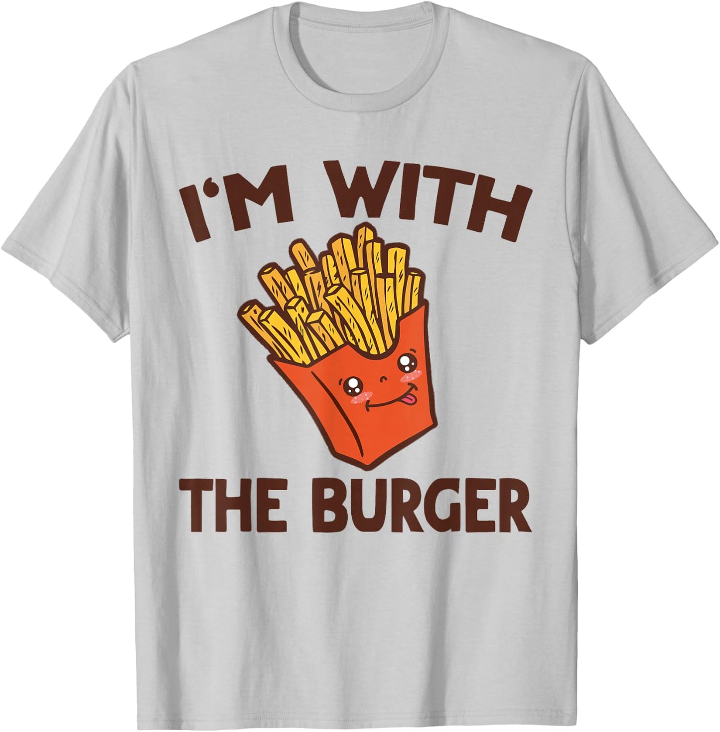 Burger & Fries Matching His & Hers Couples T-Shirt - T-Shirt | Ash