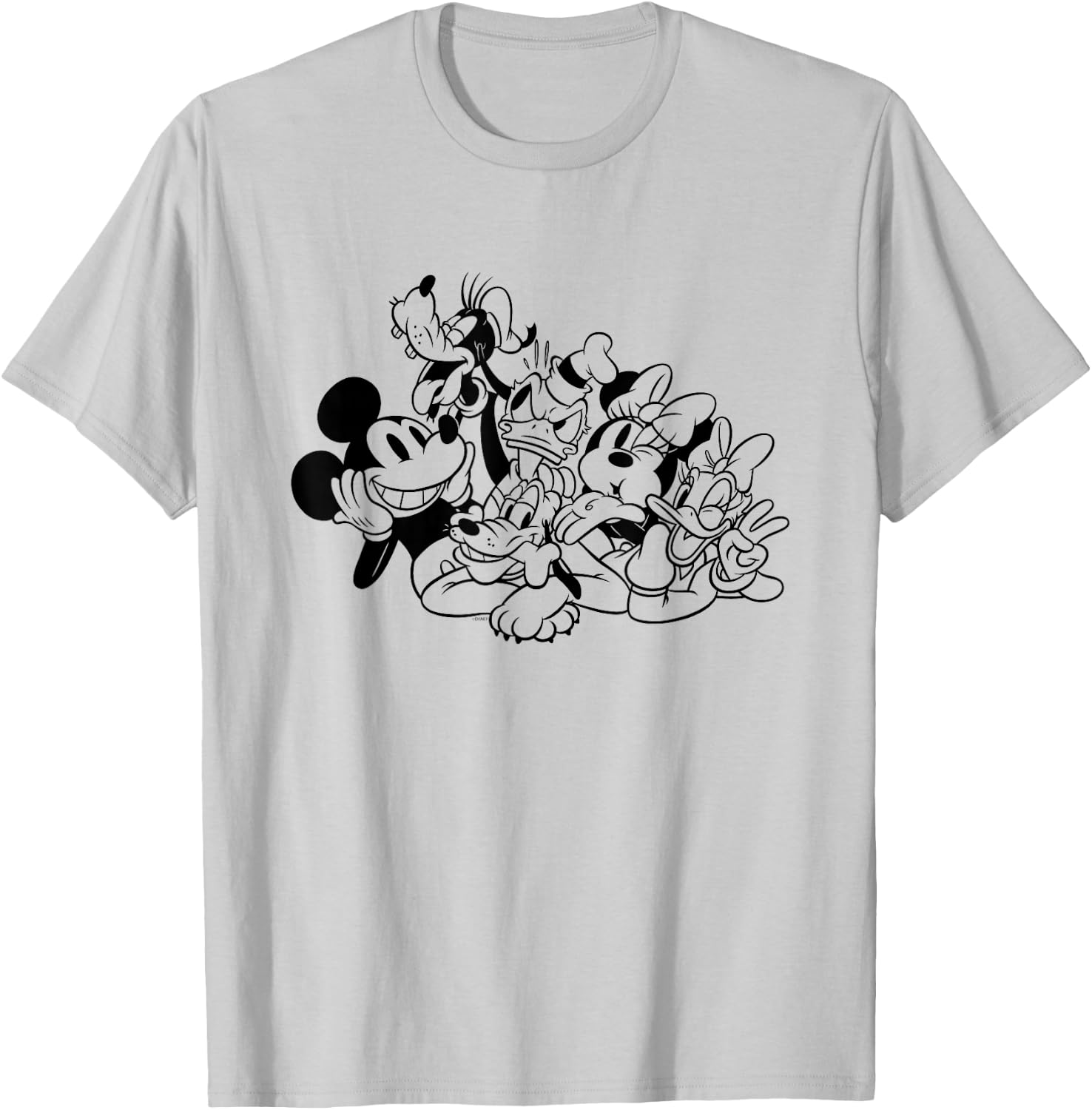 Disney Mickey and Friends Colouring Book T-Shirt - T-Shirt | Ash