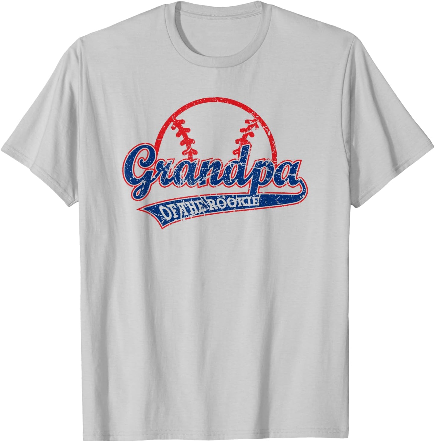 Funny Vintage Baseball Grandpa of the Rookie T-Shirt - T-Shirt | Ash