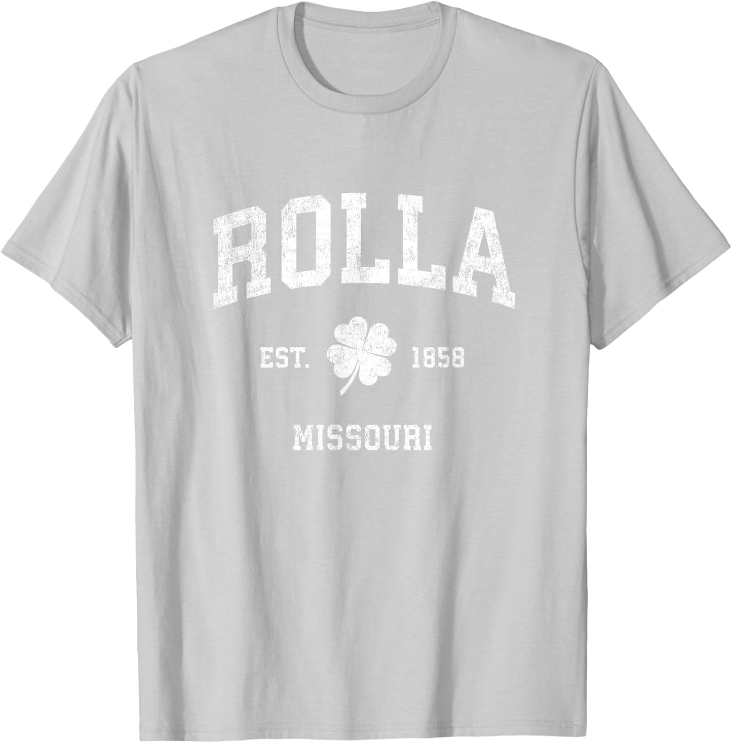Rolla Missouri Vintage Shamrock Sports T-Shirt - T-Shirt | Ash