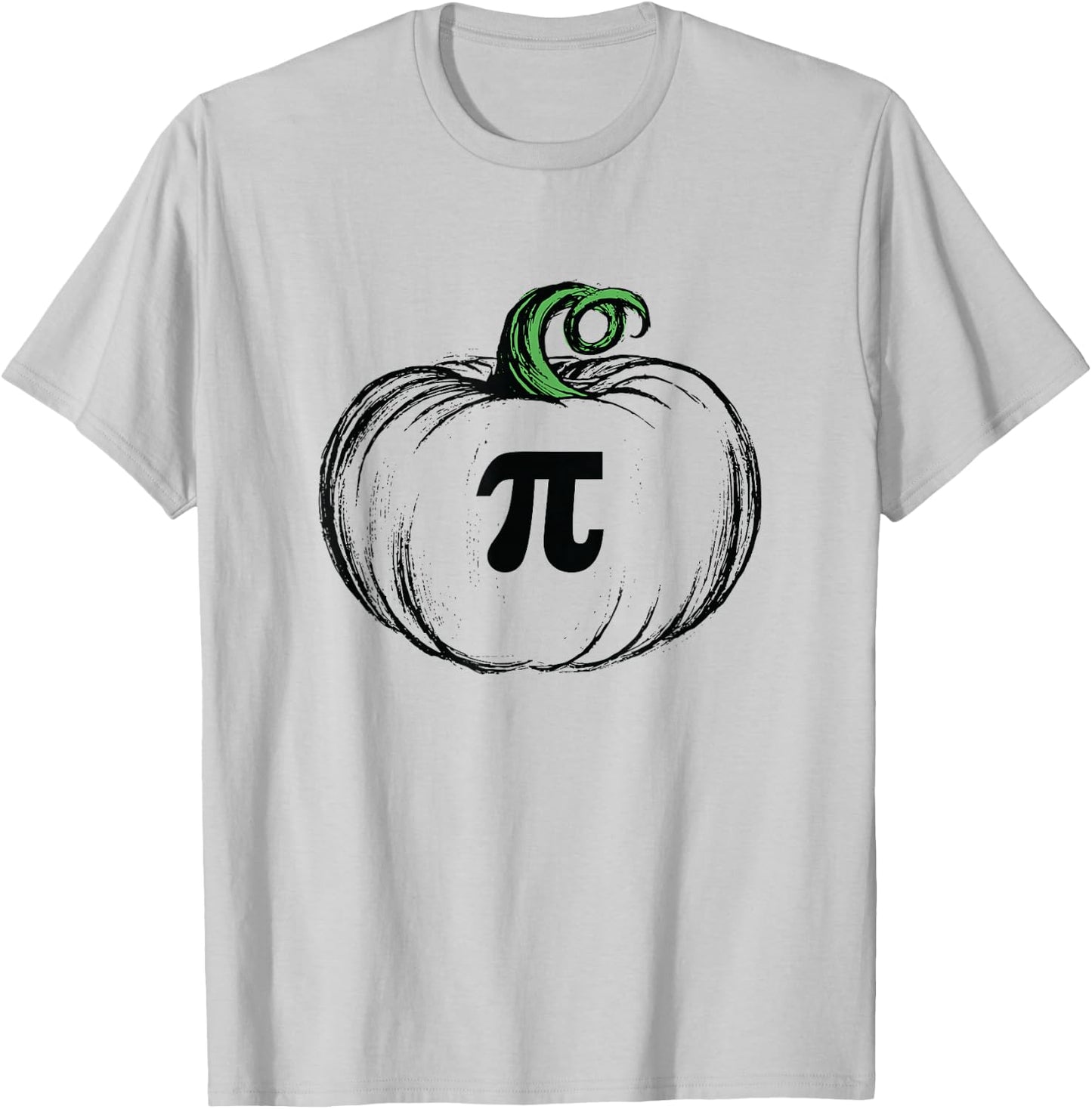 Pumpkin Pie Math Funny Halloween Thanksgiving Pi Day T-Shirt - T-Shirt | Ash