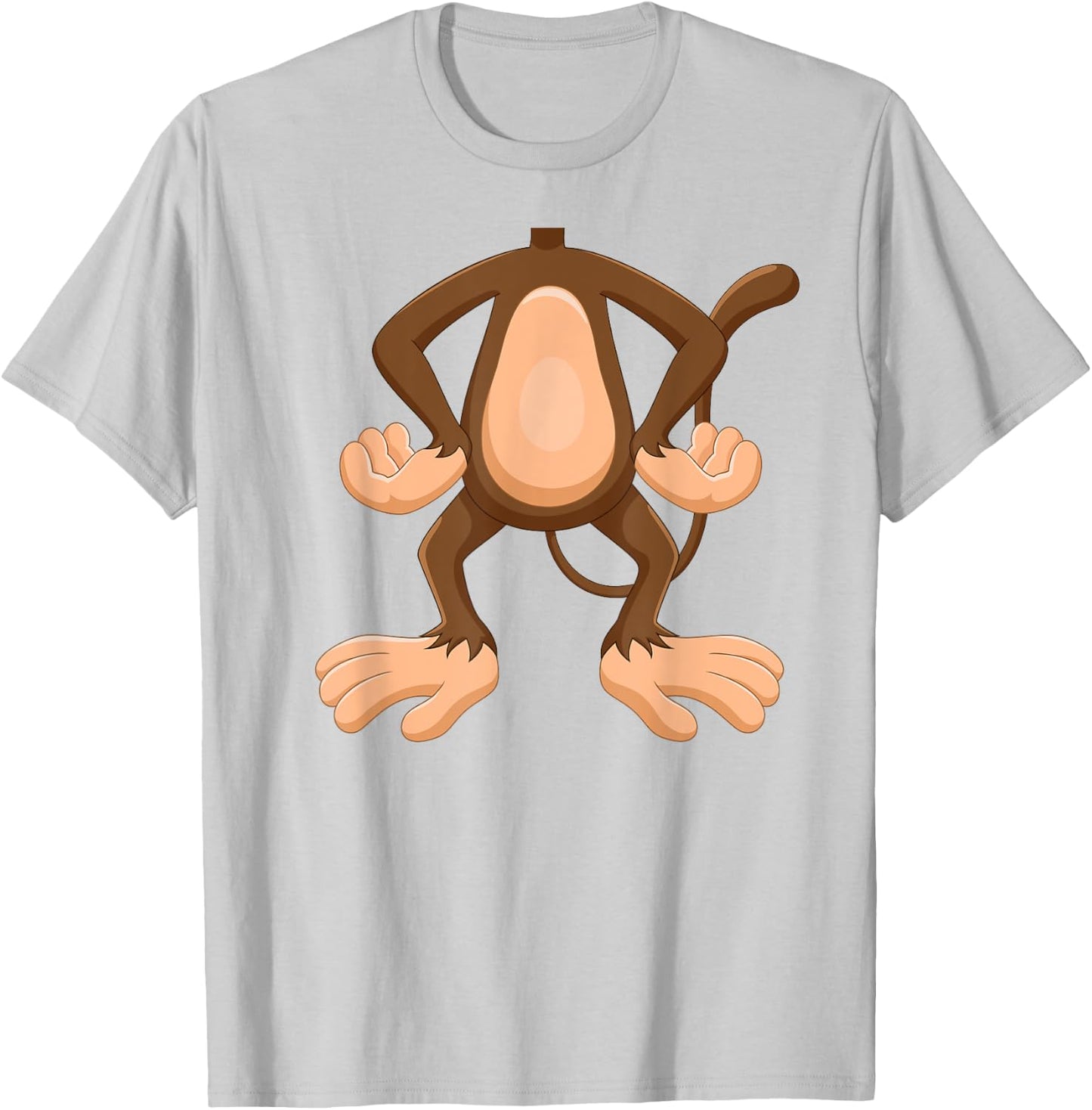 Funny Body Monkey T-Shirt - T-Shirt | Ash