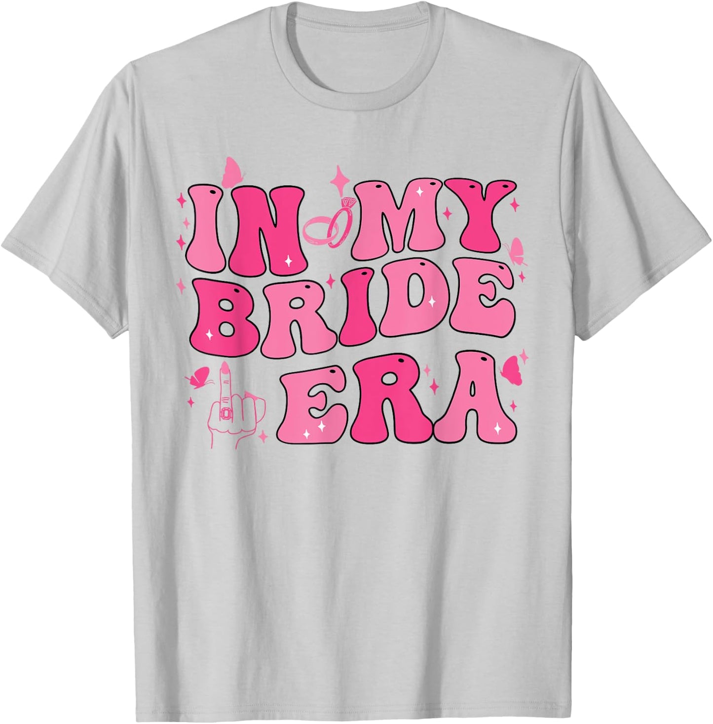 In My Bride Era Groovy Bride Bachelorette Party Bridesmaid T-Shirt - T-Shirt | Ash