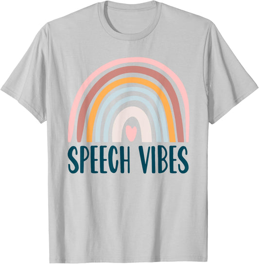 Speech Langauge Pathologist Therapy SLP Gift Boho Retro Vibe T-Shirt - T-Shirt | Ash