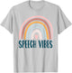 Speech Langauge Pathologist Therapy SLP Gift Boho Retro Vibe T-Shirt - T-Shirt | Ash