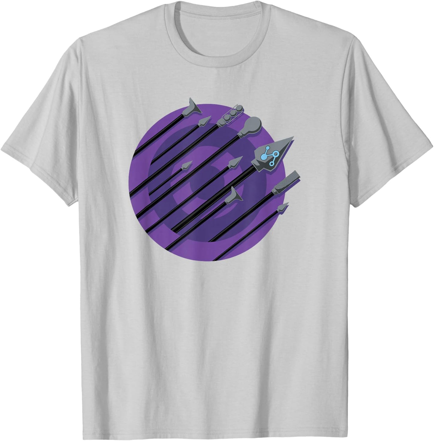 Marvel Hawkeye Arrow Lined Logo T-Shirt - T-Shirt | Ash