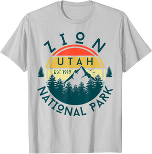 Zion National Park Utah Nature Hiking Outdoors T-Shirt - T-Shirt | Ash
