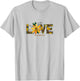 LOVE Leopard and Sunflowers, John 3:16 Christian Scripture T-Shirt - T-Shirt | Ash