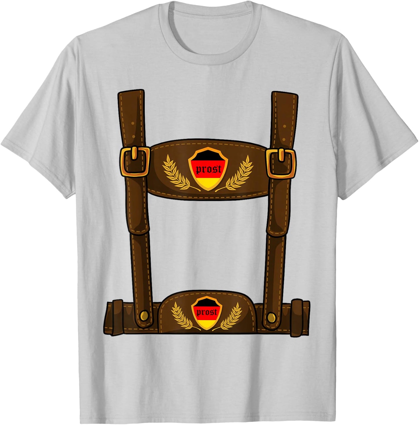 Oktoberfest Halloween Costume - Lederhosen T-Shirt - T-Shirt | Ash