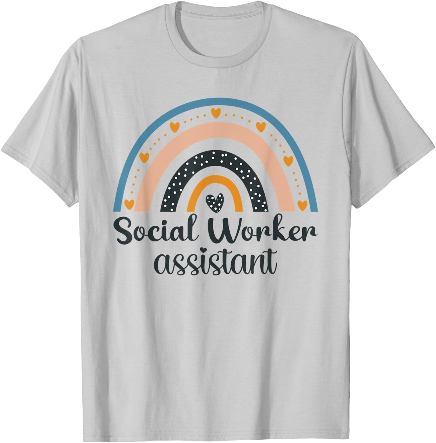 Social Worker Colored Rainbow Women Caregiver Assistant T-Shirt - T-Shirt | Ash